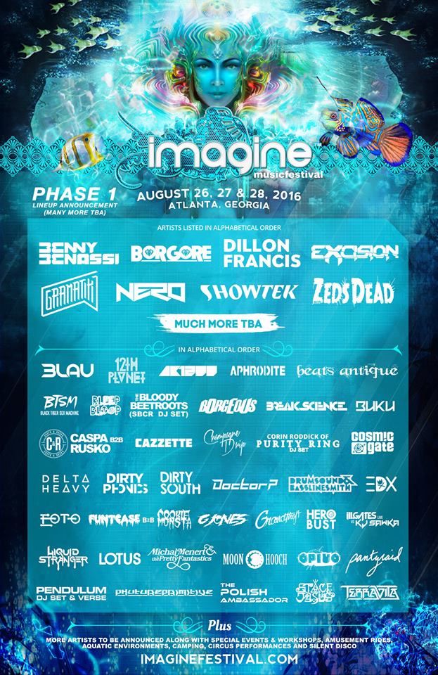 Imagine Music Festival`s Line Up Phase 1