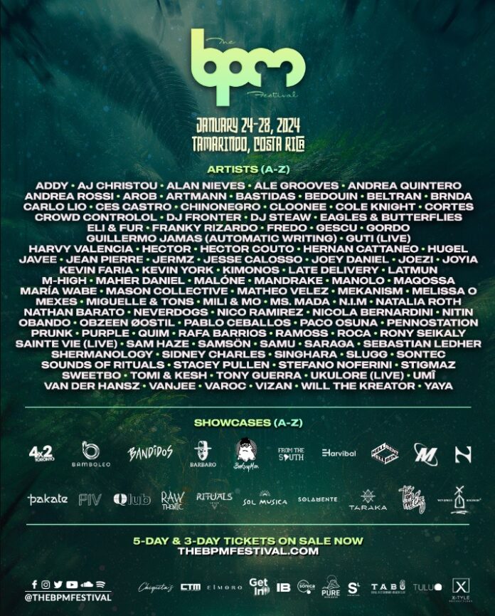 BPM Festival Costa Rica 2024 Unveils Phase 2 Lineup And Daily Schedule   Bpm Costa Rica 2024 Lineup Ravejungle 696x865 