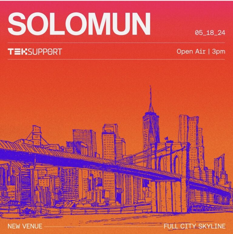 Teksupport have announced a special, daytime openair show with Solomun