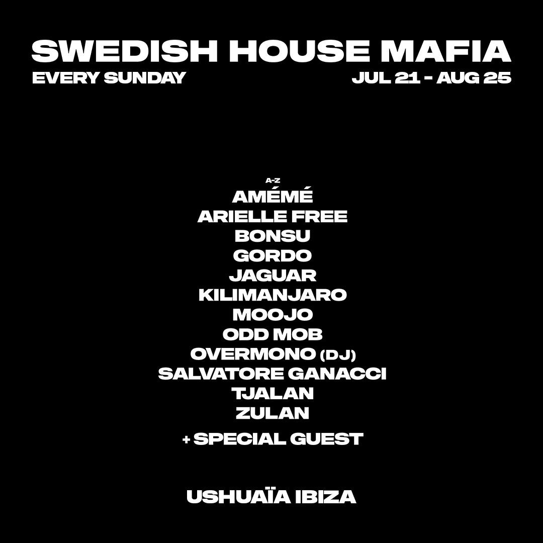 Swedish House Mafia announce lineup for 6date Ushuaïa residency