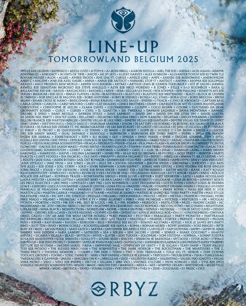 Tomorrowland 2025 lineup